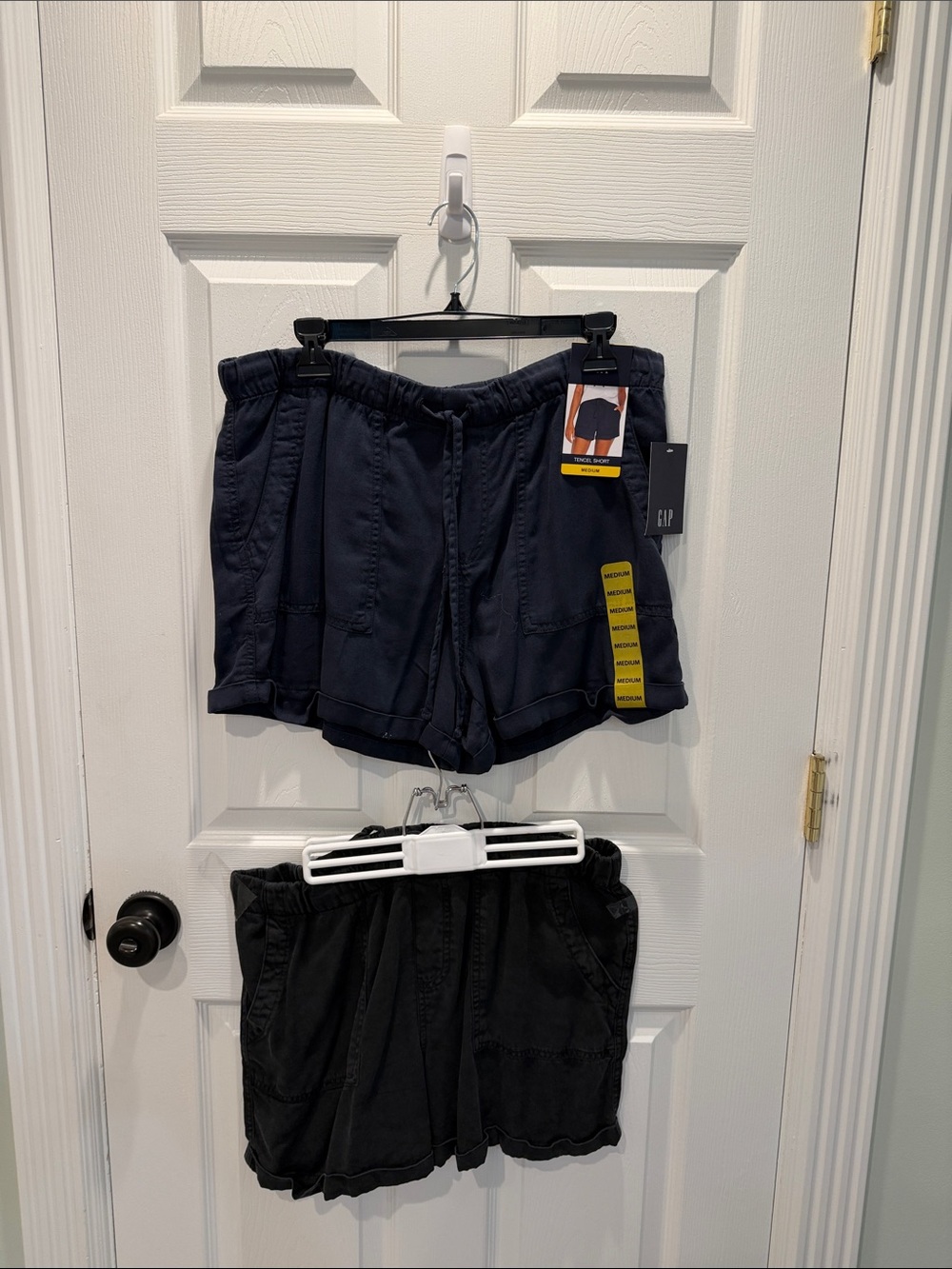 GAP Navy Drawstring Patch-Pocket Shorts selling together!